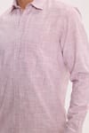 Erkek Regular Fit Klasik Kesim Oversize %100 Pamuk Keten Doku Bordo Gömlek