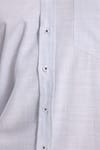 Erkek Regular Fit Klasik Kesim Oversize %100 Pamuk Keten Doku Mavi Gömlek