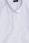 Erkek Regular Fit Klasik Kesim Oversize %100 Pamuk Keten Doku Mavi Gömlek