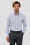 Erkek Regular Fit Klasik Kesim Oversize %100 Pamuk Keten Doku Lacivert Gömlek