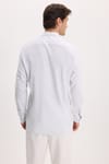 Erkek Regular Fit Klasik Kesim Oversize %100 Pamuk Keten Doku Yeşil Gömlek