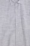 Erkek Regular Fit Klasik Kesim Oversize %100 Pamuk Keten Doku Gri Gömlek