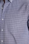 Erkek Regular Fit Klasik Kesim Düğmeli Yaka Küçük Kareli Pamuklu Gömlek
