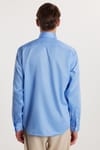 Regular Fit Mavi Non-Iron %100 Pamuk Doğa Dostu Ekoteks Belgeli Ütü Gerektirmez Gömlek