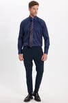 Regular Fit Lacivert Non-Iron %100 Pamuk Doğa Dostu Ekoteks Belgeli  Gömlek
