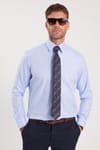 Regular Fit Mavi Non-Iron %100 Pamuk Doğa Dostu Ekoteks Belgeli Ütü Gerektirmez Gömlek