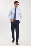 Regular Fit Mavi Non-Iron %100 Pamuk Doğa Dostu Ekoteks Belgeli Ütü Gerektirmez Gömlek