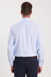 Regular Fit Mavi Non-Iron %100 Pamuk Doğa Dostu Ekoteks Belgeli Ütü Gerektirmez Gömlek
