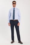 Regular Fit Mavi Non-Iron %100 Pamuk Doğa Dostu Ekoteks Belgeli Ütü Gerektirmez Gömlek