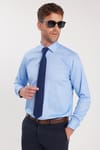 Erkek Regular Fit Açık Mavi Non-Iron Pamuklu Doğa Dostu Ekoteks Belgeli Ütü Gerektirmez Gömlek