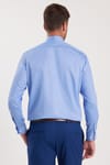 Erkek Regular Fit Mavi Non-Iron Pamuklu Doğa Dostu Ekoteks Belgeli Ütü Gerektirmez Gömlek