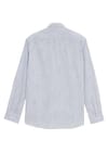 Erkek Regular Fit Klasik Kesim Oversize Uzun Kollu %100 Pamuk Keten Doku Tek Cepli Çizgili Yeşil Gömlek