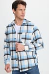 Erkek Regular Fit Klasik Kesim Çift Cepli Kışlık Oduncu Kareli Gömlek