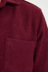 Erkek Regular Fit Klasik Kesim Düz Cepli Koyu Bordo Oduncu Gömlek