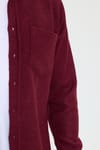 Erkek Regular Fit Klasik Kesim Düz Cepli Koyu Bordo Oduncu Gömlek