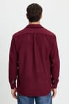 Erkek Regular Fit Klasik Kesim Düz Cepli Koyu Bordo Oduncu Gömlek