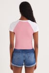 KADIN RİBANALI REGLAN KOL BASKILI 25Y9435 TİŞÖRT