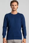 Slim Fit Dar Kesim Bisiklet Yaka Petek Desenli Erkek Kazak