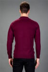 Slim Fit Dar Kesim Yarım Balıkçı Yaka Düz Erkek Kazak