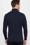Slim Fit Dar Kesim Tam Balıkçı Yaka Düz İnce Yün Erkek Kazak