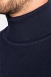 Slim Fit Dar Kesim Tam Balıkçı Yaka Düz İnce Yün Erkek Kazak