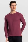 Slim Fit Dar Kesim Bisiklet Yaka Kendinden Desenli Erkek Kazak