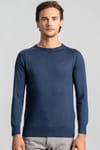 Slim Fit Dar Kesim Bisiklet Yaka Düz Yün Erkek Kazak