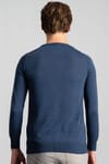 Slim Fit Dar Kesim Bisiklet Yaka Düz Yün Erkek Kazak