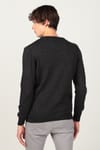 Slim Fit Dar Kesim Bisiklet Yaka Kendinden Desenli Erkek Kazak
