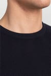 Slim Fit Dar Kesim Kendinden Desenli Erkek Kazak