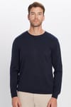 Erkek Slim Fit Bisiklet Yaka Lacivert Triko Kazak