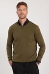 Slim Fit Bisiklet Yaka Erkek Kazak
