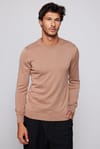 Slim Fit Bisiklet Yaka Krem Erkek Kazak