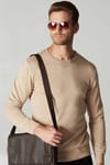 Slim Fit Dar Kesim Bisiklet Yaka Erkek Kazak
