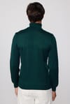 Slim Fit Tam Boğazlı Yaka Düz Yün Erkek Kazak