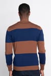 Slim Fit Dar Kesim Bisiklet Yaka Desenli Erkek Kazak