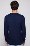 Slim Fit Bisiklet Yaka Armürlü Pamuklu Erkek Kazak