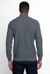 Slim Fit Dar Kesim Balıkçı Yaka Desenli Erkek Kazak
