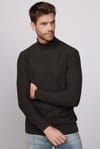 Slim Fit Balıkçı Yaka Desenli Erkek Kazak