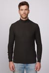 Slim Fit Balıkçı Yaka Desenli Erkek Kazak