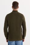 Slim Fit Dik Yaka Fermuarlı Erkek Kazak