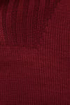 Erkek Slim Fit Dar Kesim Armürlü Fermuarlı Bordo Dik Yaka Kazak