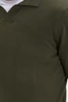 Slim Fit Dar Kesim Polo V Yaka Erkek Kazak