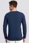 LONG SLV PLAIN V-NECK   T-SHIRT 90/1 SLIM FIT T-SHIRT