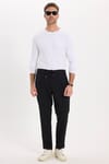 SLIM FIT LONG SLV  CREW NECK PLAIN LYC  T-SHIRT