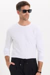 SLIM FIT LONG SLV  CREW NECK PLAIN LYC  T-SHIRT