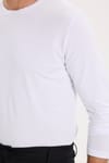 SLIM FIT LONG SLV  CREW NECK PLAIN LYC  T-SHIRT