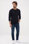 SLIM FIT LONG SLV  CREW NECK PLAIN LYC  T-SHIRT