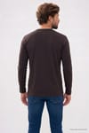 SLIM FIT LONG SLV  CREW NECK PLAIN LYC  T-SHIRT