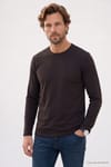 SLIM FIT LONG SLV  CREW NECK PLAIN LYC  T-SHIRT